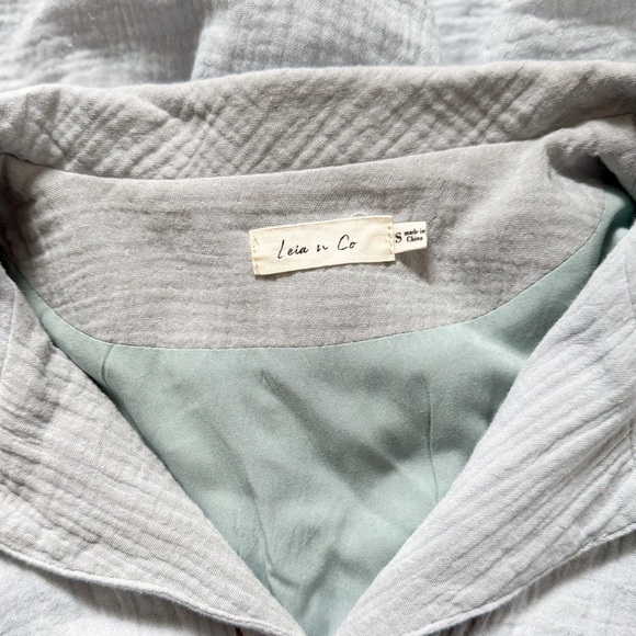 Leia & Co Cotton Tie Button Down Midi Dress - Picture 5 of 6